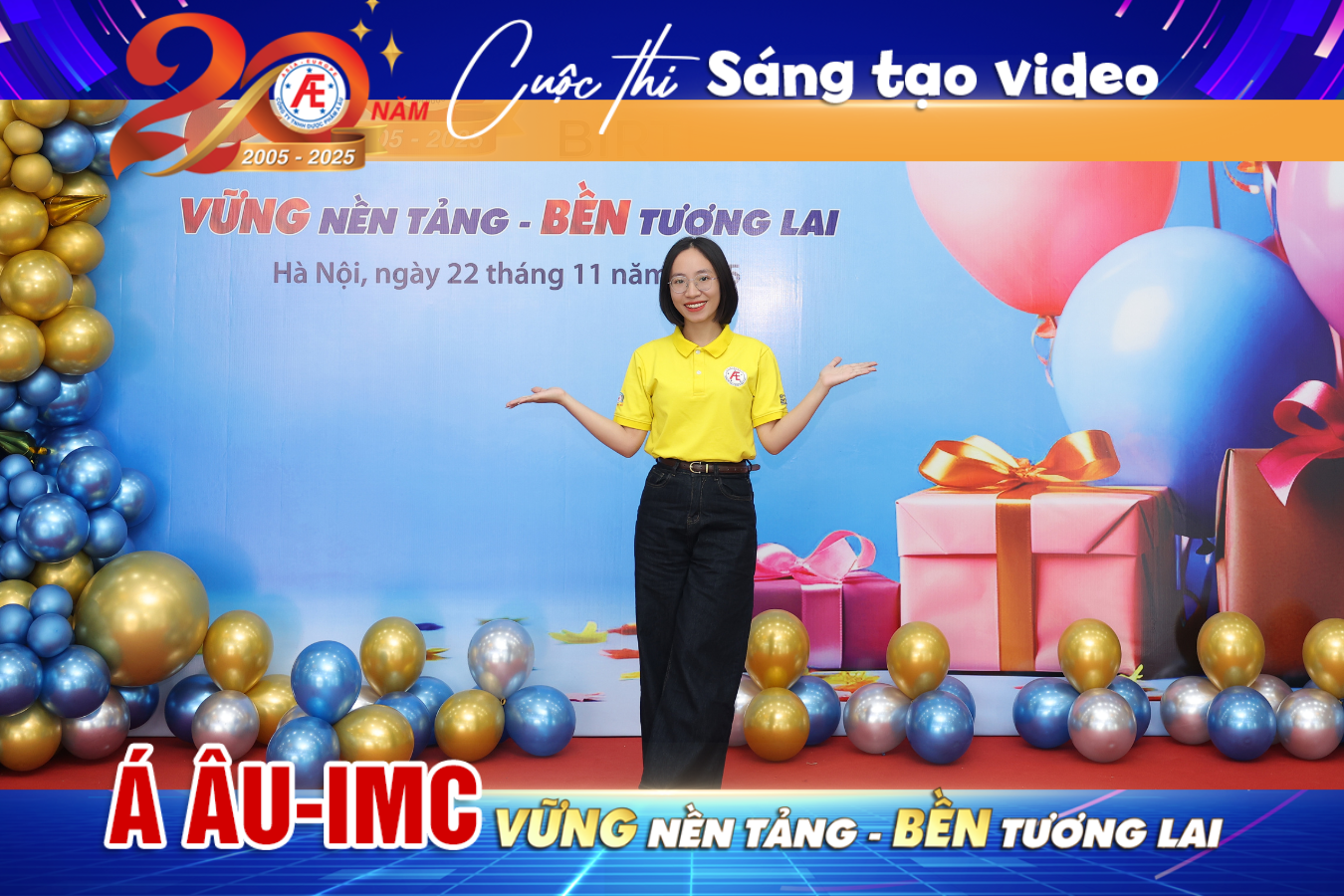 Giải vàng cuộc thi sáng tạo video: "Dược phẩm Á Âu 20 năm: Vững nền tảng, bền tương lai" - Chị Nguyễn Thị Bích Ngọc - Phòng Quản trị Thương hiệu 3